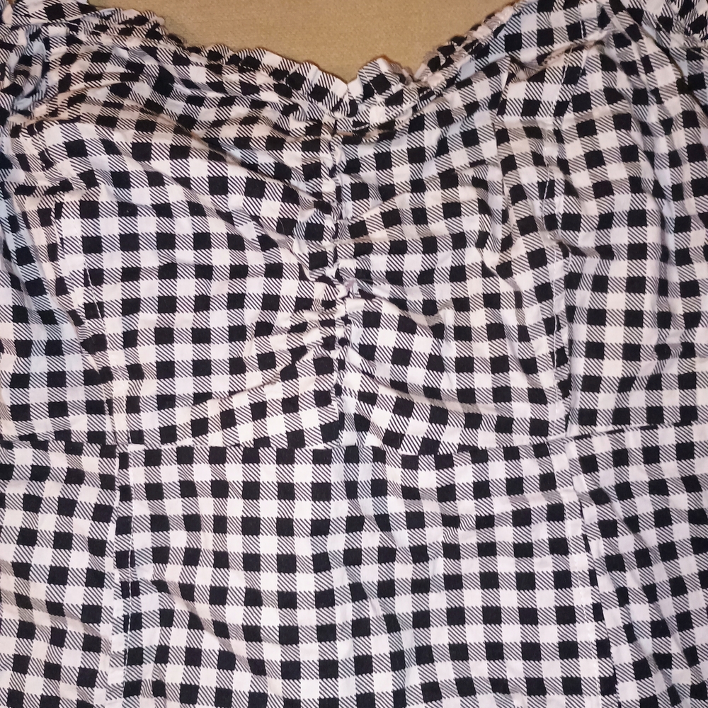 Black and White Checkered Top